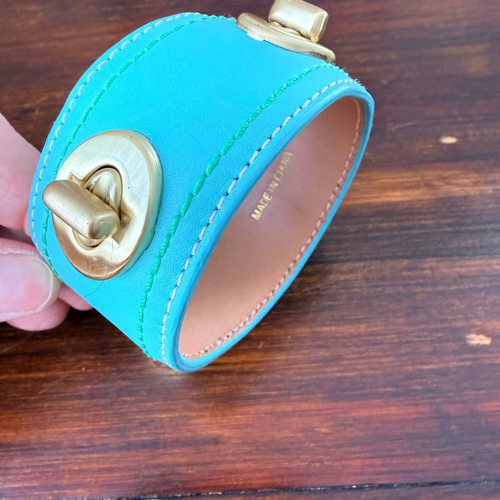 Vintage Coach Leather Turnlock Bracelet